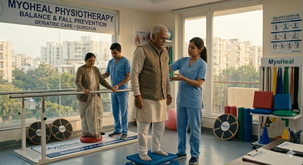 balance training exercises for elderly in Gurgaon