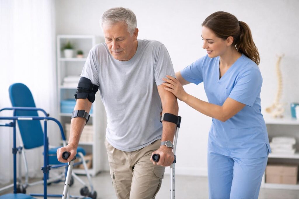 Neurological physiotherapy treatment for stroke and nerve rehabilitation at home in Gurgaon