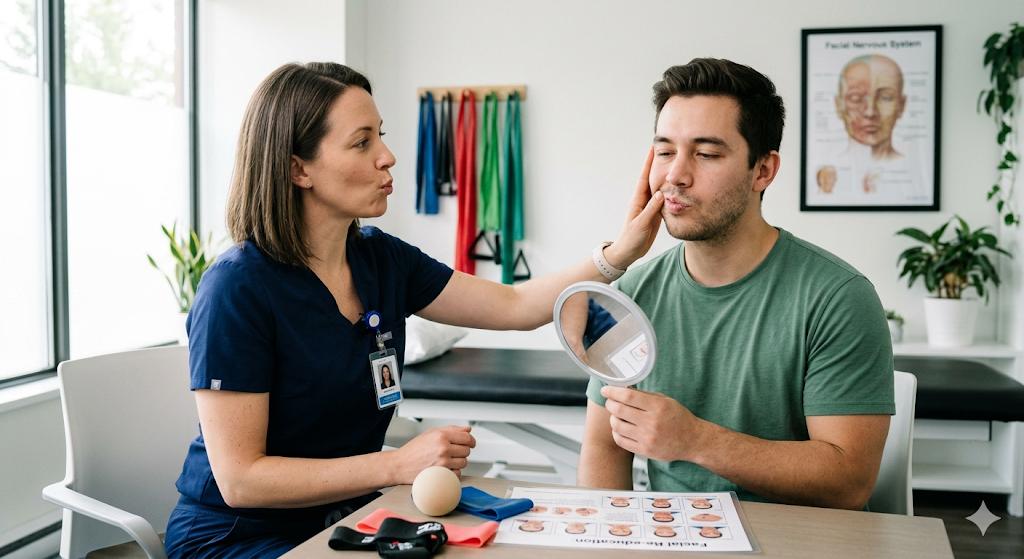 bells palsy physiotherapy treatment in Gurgaon facial rehabilitation clinic