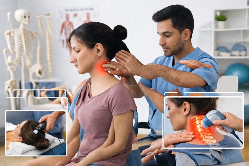 cervical pain physiotherapy in Gurgaon dry needling and mobilization MyoHeal