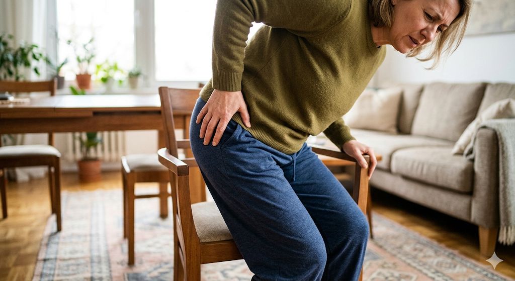 Hip pain physiotherapy in Gurgaon with female patient doing rehabilitation exercises